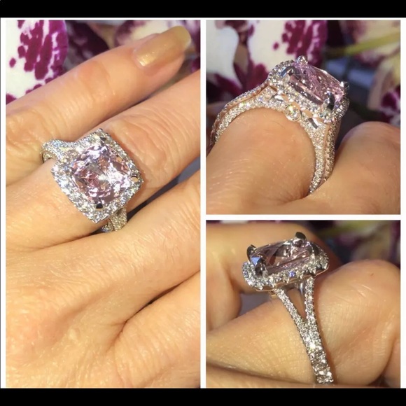 New Women’s 925 Silver Luxury Diamond Ring - Picture 3 of 3